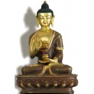 Amoghasiddhi 19 cm teil feuervergoldet Buddha Statue