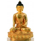 Akshobhya / Shakyamuni 20 cm vollfeuervergoldet Buddhastatue