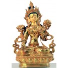 Weiße Tara 22 cm vollfeuervergoldet Buddha Statue