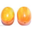 Resin-Perlen amber 20mm - 2 Perlen 