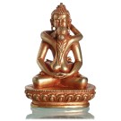 Samantabhadra 6 cm Buddha Statue vollvergoldet