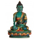 Akshobhya / Shakyamuni 20 cm Buddha Statue Resin türkis - bemalt