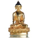 Akshobhya / Shakyamuni 21 cm Buddha-Statue vollfeuervergoldet
