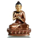 Vairocana 13,5 cm teilfeuervergoldet Buddha Statue