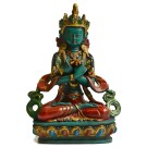 Vajradhara 20 cm Buddha Statuen Resin türkis bemalt