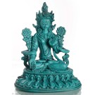 Weiße Tara Statue 25 cm Resin türkis