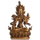 Weiße Tara Statue 9,5 cm  vollfeuervergoldet