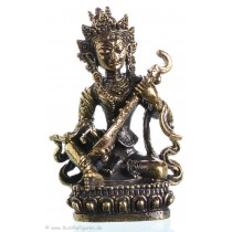 Messing 4,3cm Ministatue Handarbeit aus Nepal Buddha Manjushri Buddhafigur 