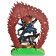 Vajrabhairava Yamamtaka und Vajravetali auf Yama den Stier reitende Statue in der RÃ¼ckansicht mit geschlossener Figur