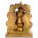 Ganesha Statue sitzend das Mahabharata schreibend mit Aureole Rückansicht