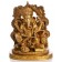 Ganesha Statue sitzend das Mahabharata schreibend mit Aureole Vorderansicht