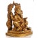 Ganesha Statue sitzend das Mahabharata schreibend mit Aureole Seitenansicht