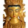 Grüne Tara Statue sitzende Positzion Detailansicht des Gesichts