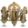 Ganesh Lakshmi Saraswati Statue aus Messing